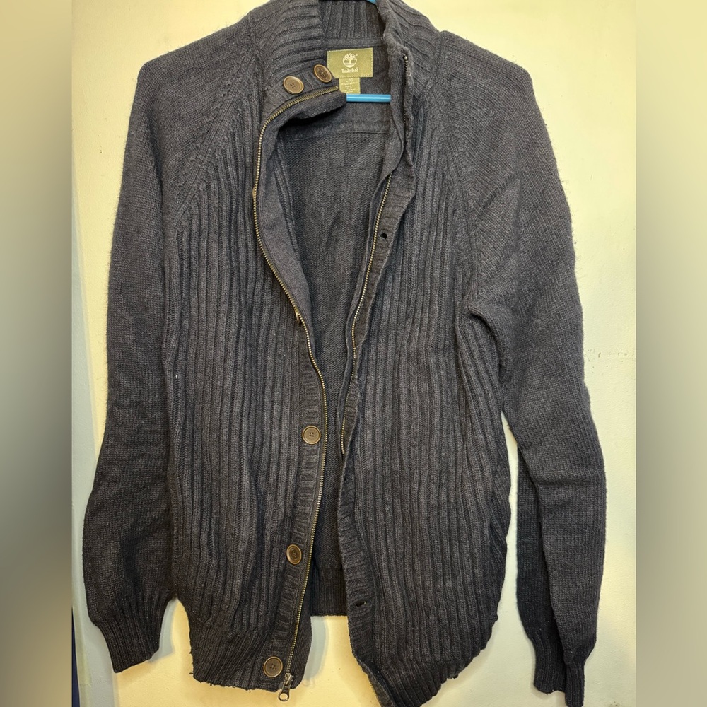 Men’s Timberland Navy Cardigan Sweater